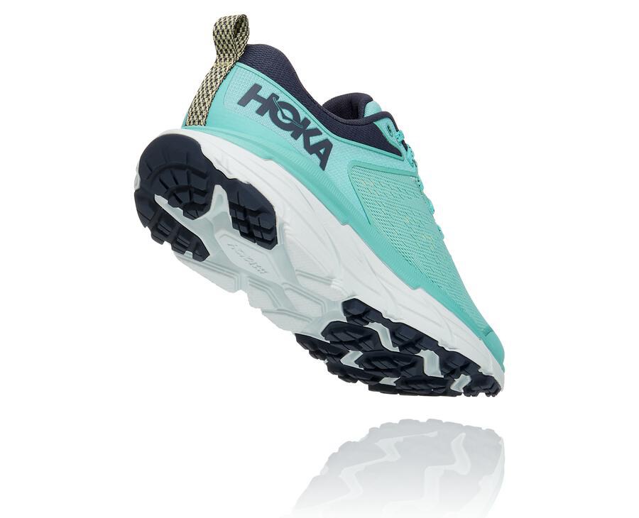 Hoka One One Womens Trail Shoes - Challenger ATR 6 - Blue/White - UTOZ84716